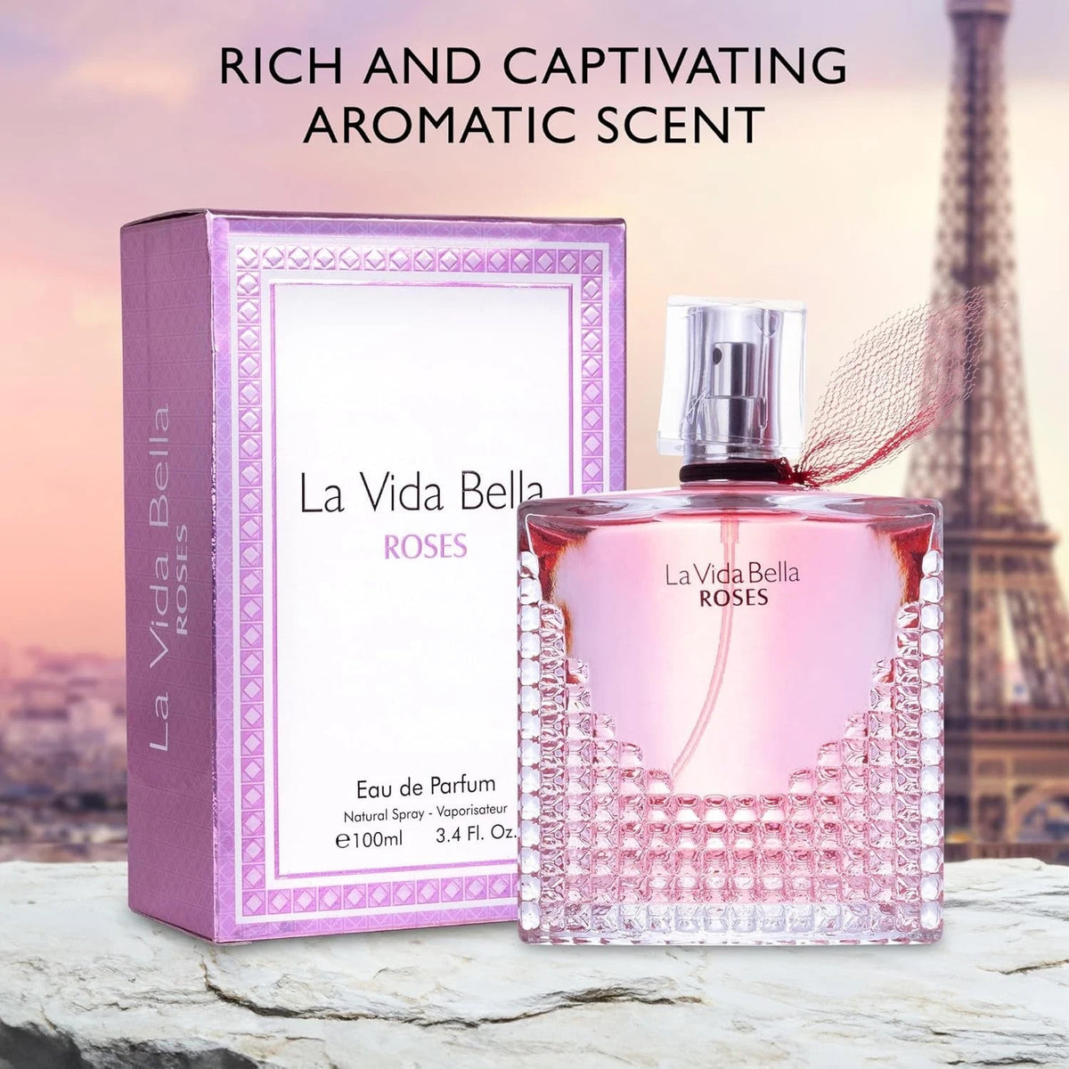 Perfume Fragrance La Vida Bella Roses 3.4 oz EDP Perfume for Women New In Box