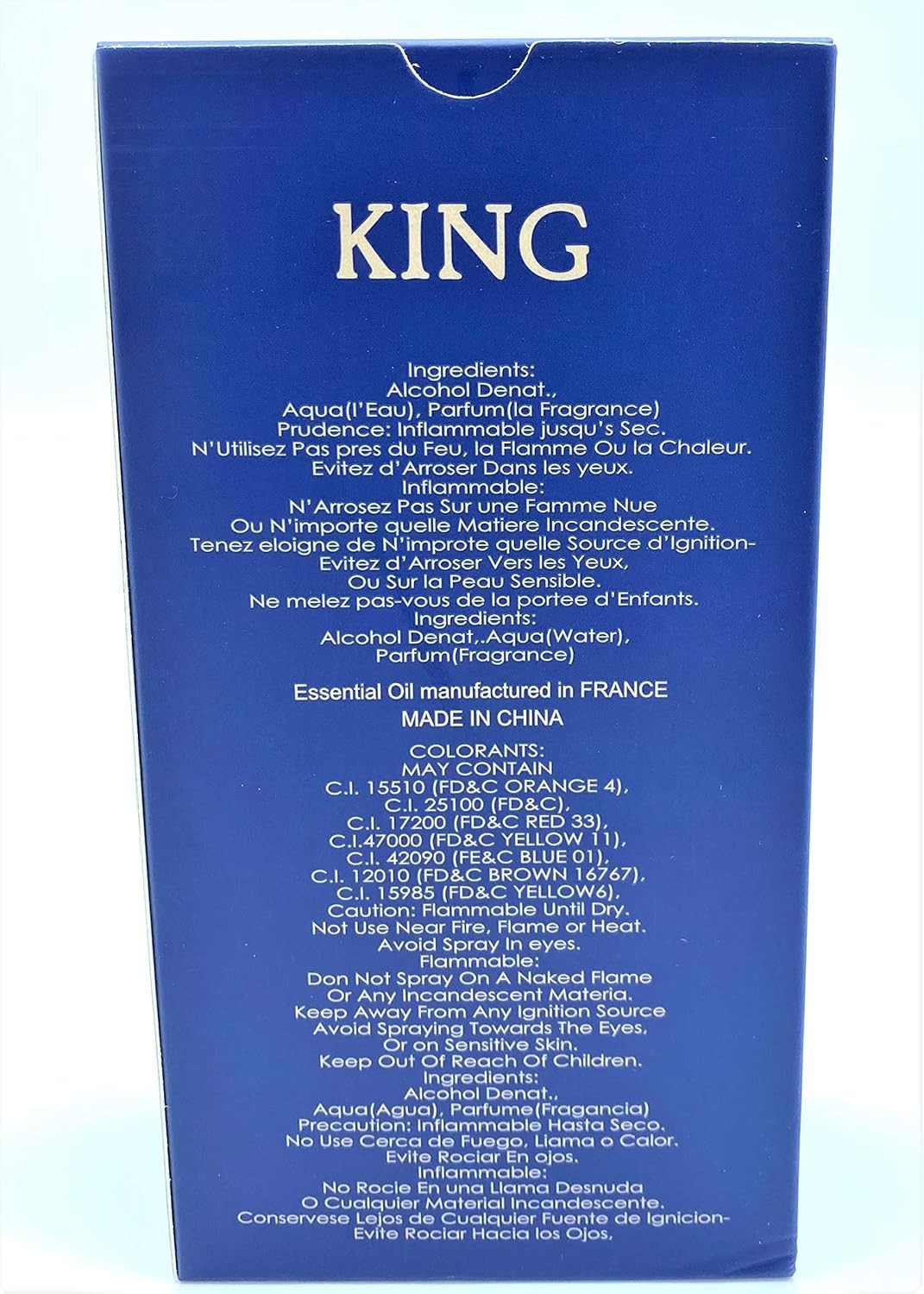KING Secret Plus Eau de Parfum New in SEALED BOX 3.4 oz / 100 ml for Men Cologne