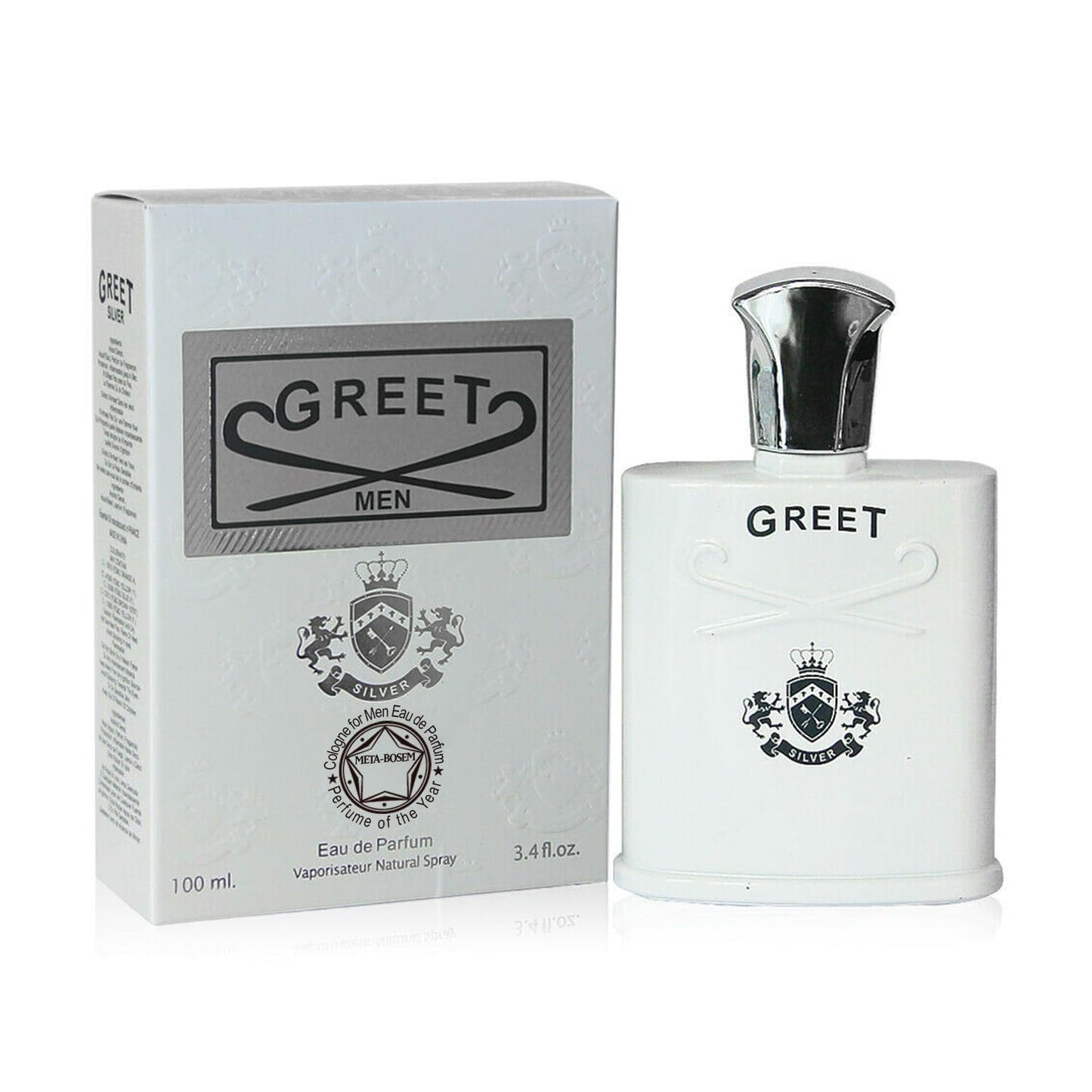 META-BOSEM 4Pc Set Cologne for Men (Greet+Greet Adventure+Broadway Aqua+Broadway Blue) Collection Fragrance, Eau de Parfum Spray - Masculine Scent (Pack of 4) Each 3.4 Fl Oz, Total 13.60 Oz