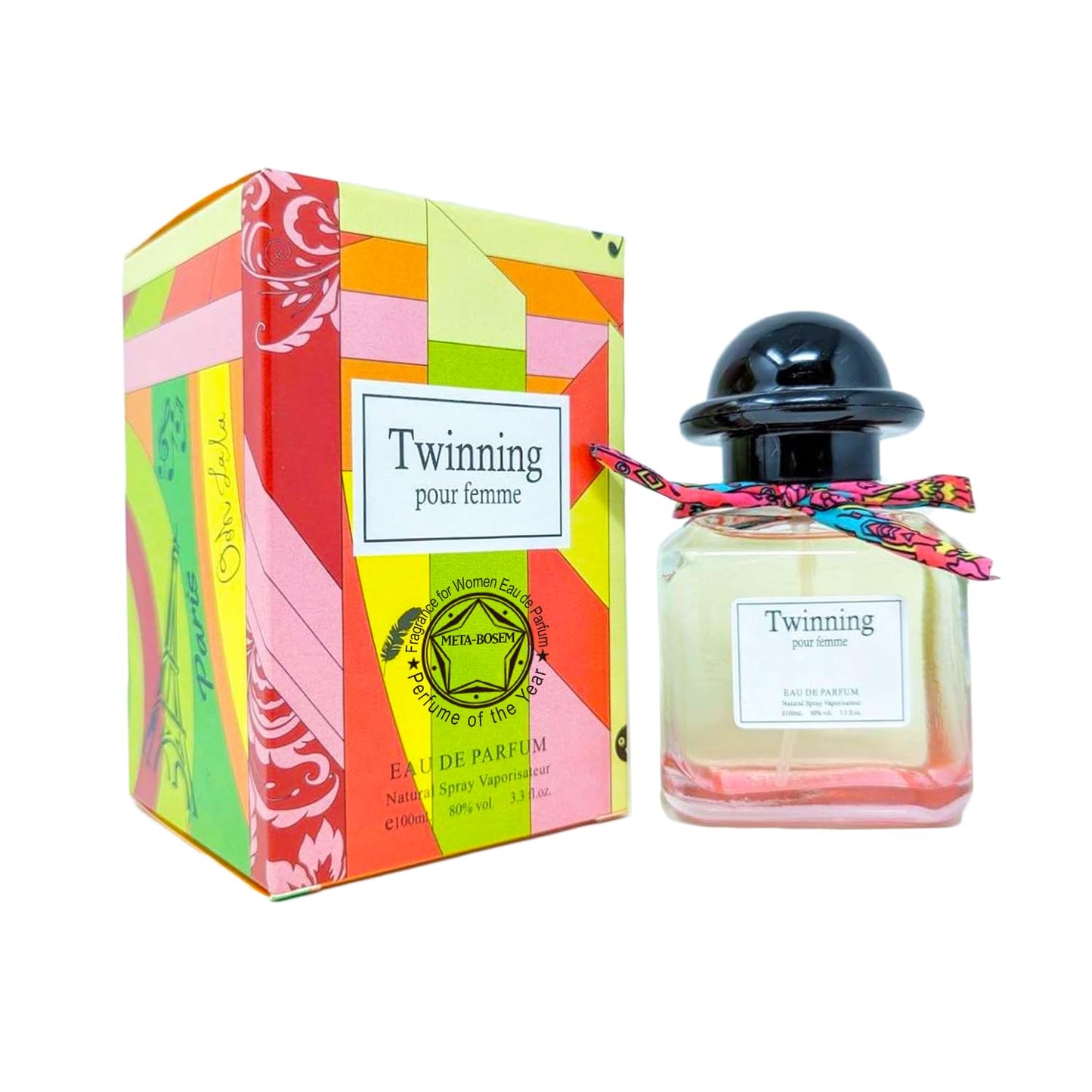 META-BOSEM 4-Pc (Fantastic+Fantastic Pink+Twinning+Twinning Intense), Fragrance for Women Collection Bottle, Eau de Parfum Natural Spray - Fresh Scent (Pack of 4) Each 3.4 Fl Oz, Total 13.6 Oz