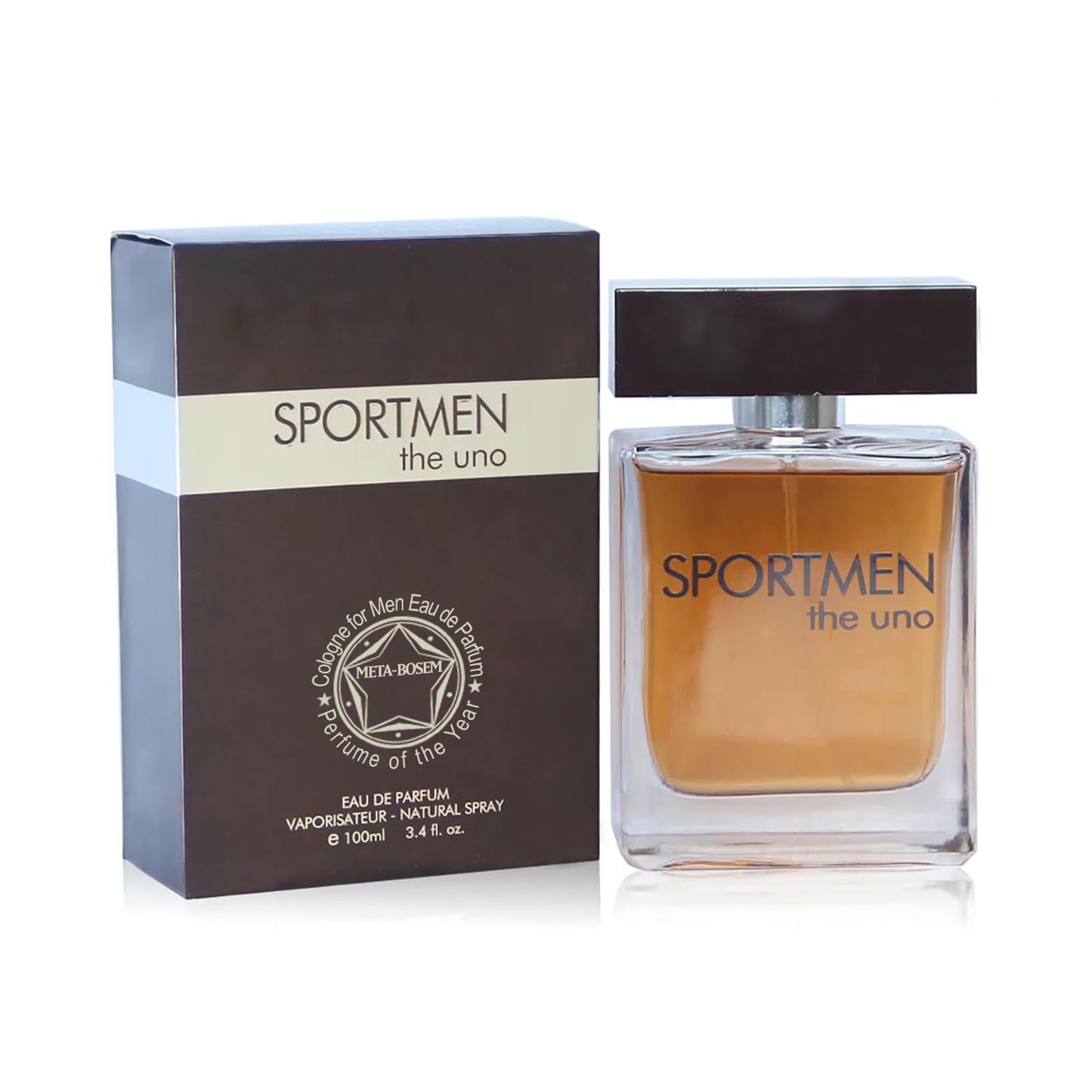 META-BOSEM 4Pc Set Cologne for Men (Gentleman Sport+Sportmen the Uno+Power+Bad Guy) Collection Fragrance, Eau de Parfum Spray - Masculine Scent (Pack of 4) Each 3.4 Fl Oz, Total 13.60 Oz