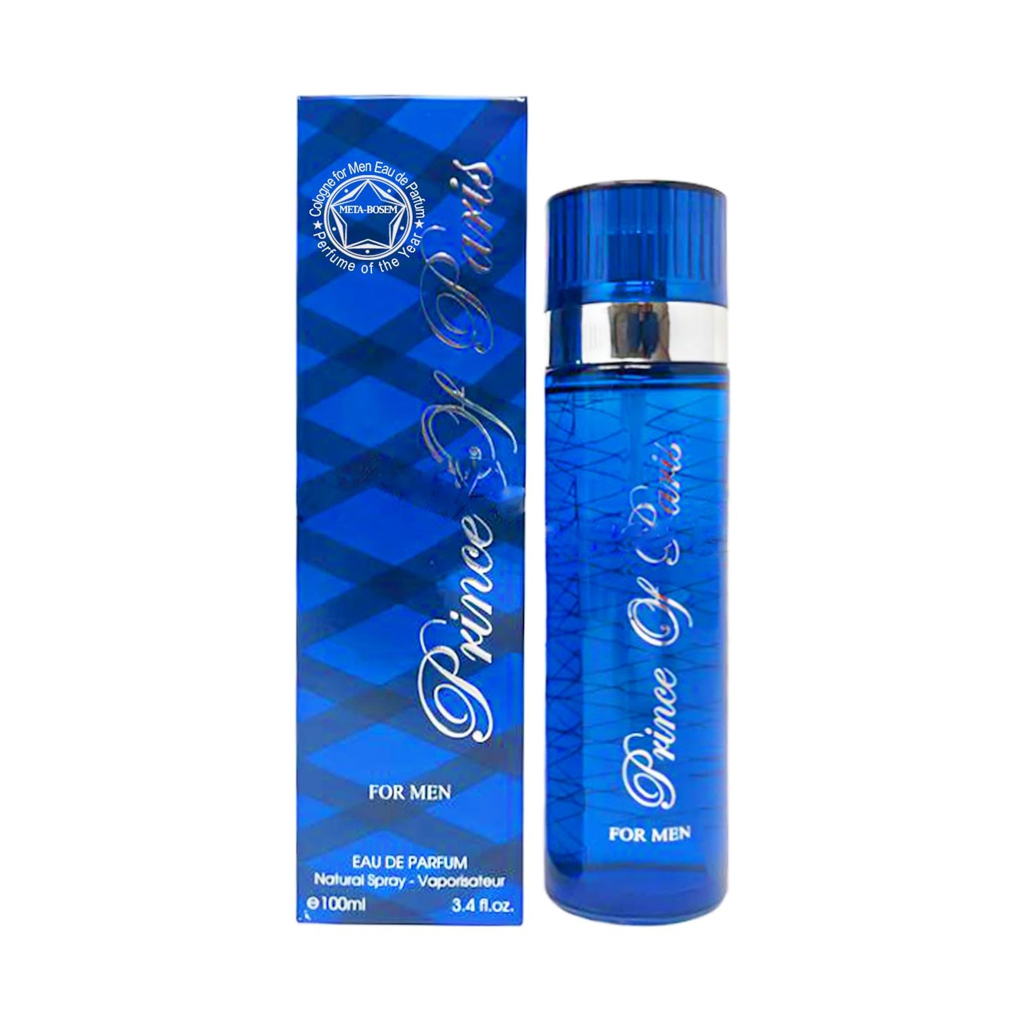 META-BOSEM 4Pc Set Cologne for Men (Blue De Chance+Monsieur Bleu+Prince+Easy Miami Black) Classic Collection Fragrance, Eau de Toilette Parfum Spray - Clean Scent - Holiday Gift (Pack of 4) Each 3.4 Fl Oz, Total 13.60 Oz