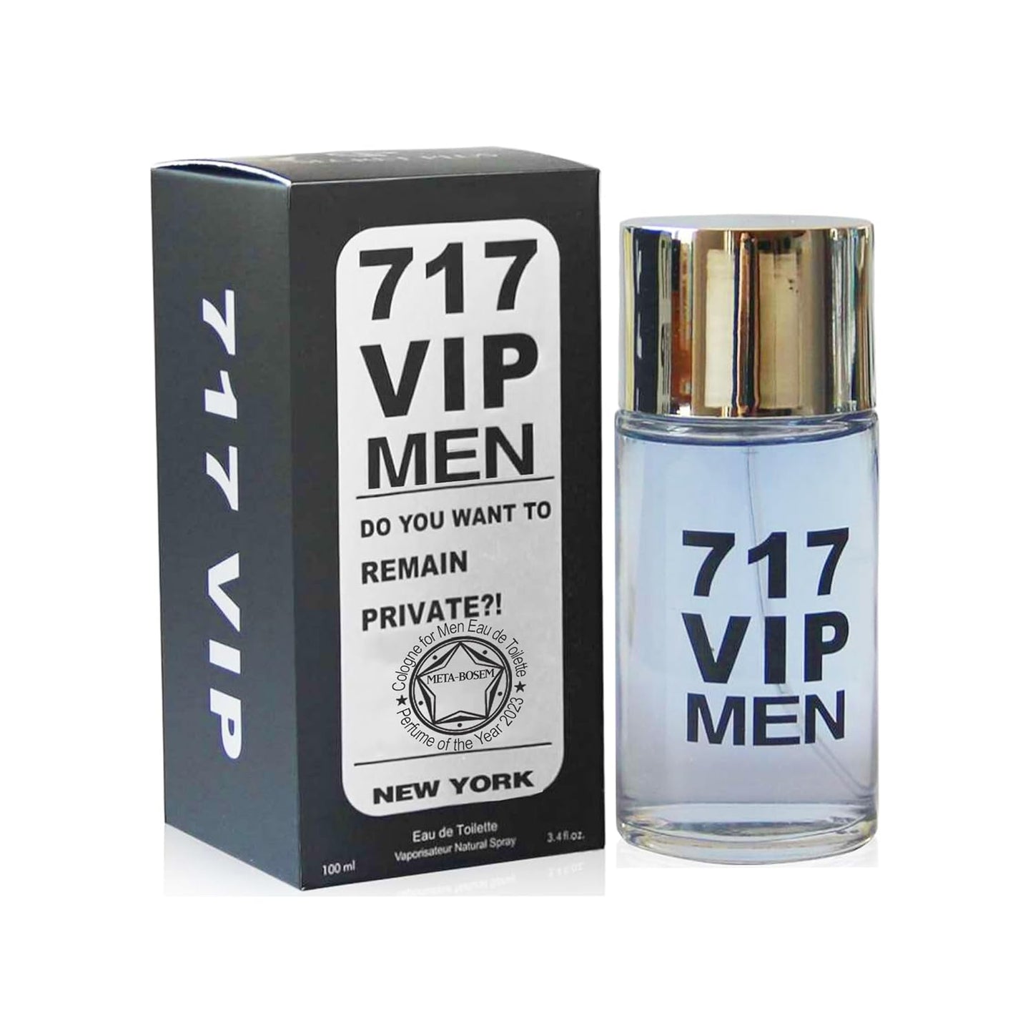 META-BOSEM 4Pc Set Men Cologne Collection Bottle (VIP Black Noir+NYC+VIP Men+Red Wild), Eau de Toilette Natural Spray - Fresh Woody Scents - Holiday Gift (Pack of 4) Each 3.4 Fl Oz, Total 13.60 Oz