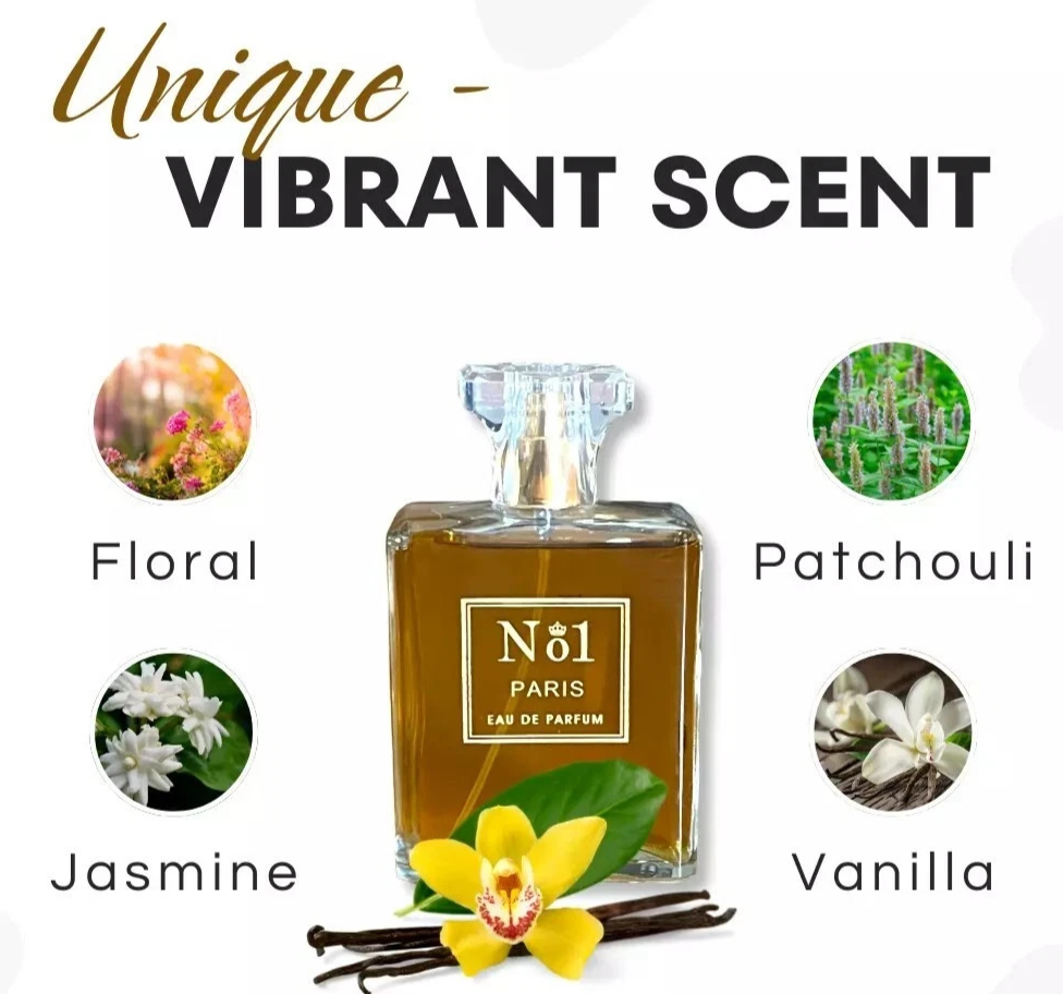 NO.1 PARIS Eau de Parfume Natural Spray 3.4 fl oz by Secret Plus, Perfect Gift