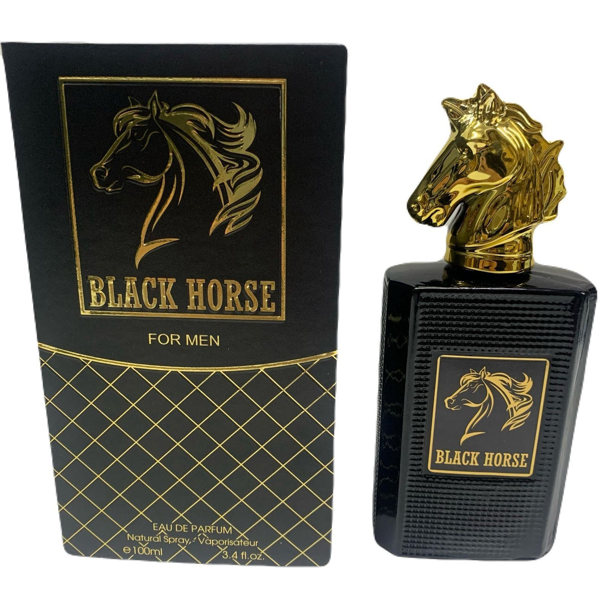 Black Horse Platinum Eau De Parfum  Cologne 3.4oz - Men's Arabic Cologne