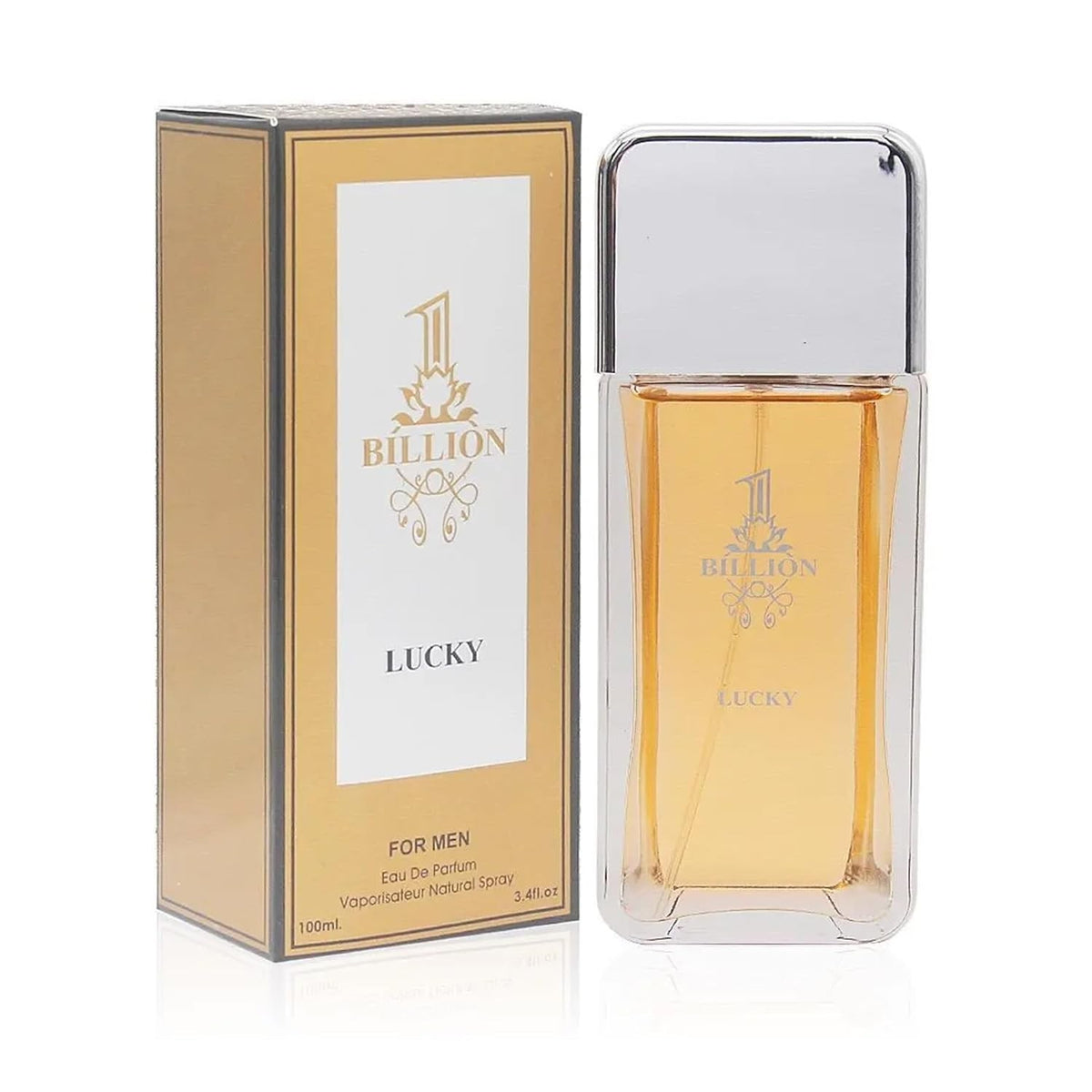 Men's Cologne 1 Billion Lucky Eau De Parfum Spray Perfume Fresh Scent 3.4 OZ
