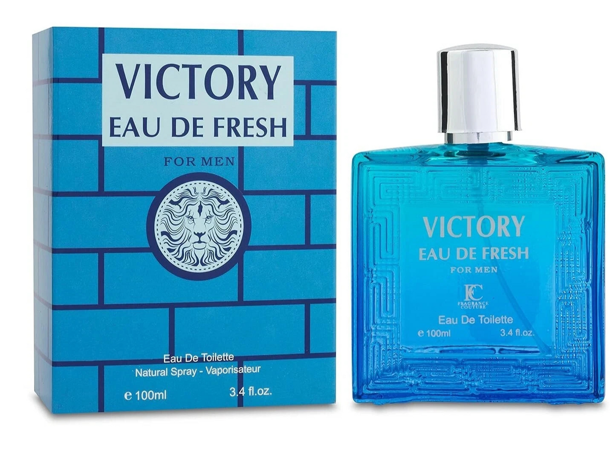 VICTORY EAU DE FRESH Fragrance Couture Men's Cologne 3.4 Oz EDT Spray New