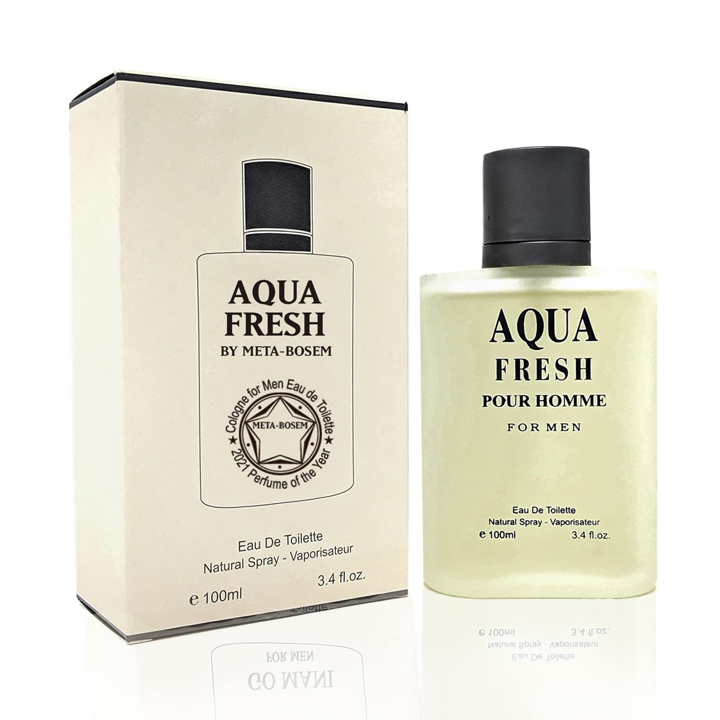 META-BOSEM Aqua Prive+Aqua Deep Blue+Aqua Fresh Men's Cologne Collection, Eau de Toilette Natural Spray - Marine Notes - Holiday Gift Set (Pack of 3) Each 3.4 Fl Oz, Total 10.2 Fl Oz