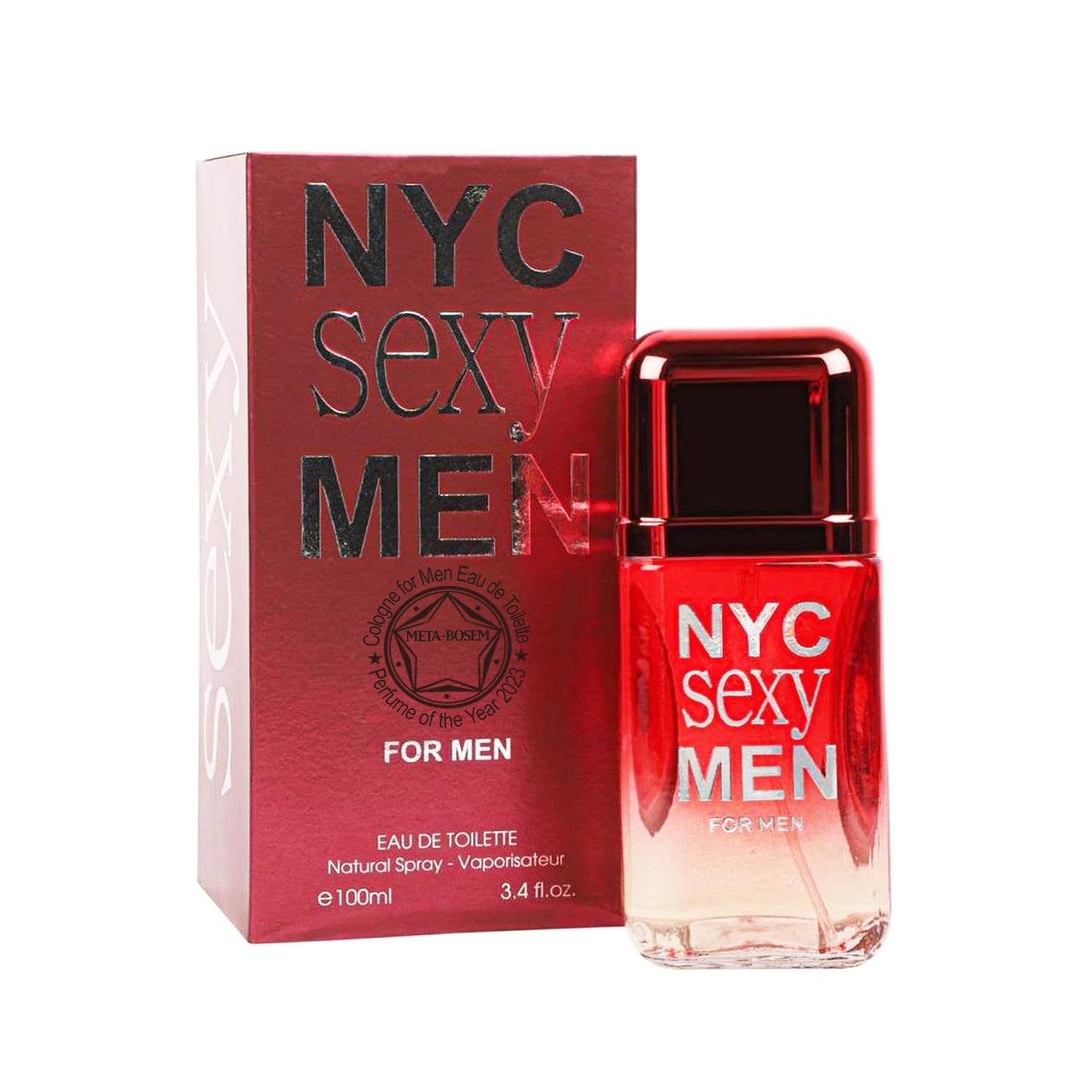 META-BOSEM NYC Men 4Pc Set Cologne for Men Collection Bottles, Eau de Toilette Natural Spray - Woody Notes - Holiday Gift (Pack of 4) Each 3.4 Fl Oz, Total 13.60 Oz