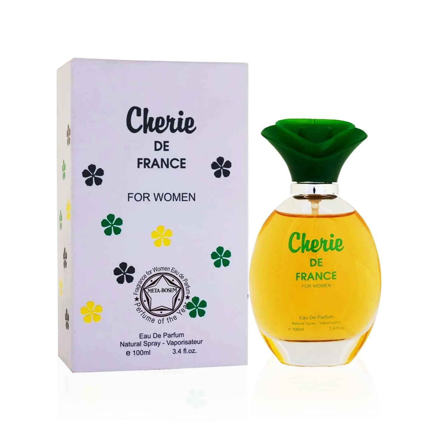META-BOSEM Cherie&Senorita 4-Pc Perfume Set Collection for Women - Fragrance Bottles for Ladies, Eau de Parfum Spray - Sweet Floral Scent (Pack of 4) Each 3.4 Fl Oz, Total 13.60 Fl Oz