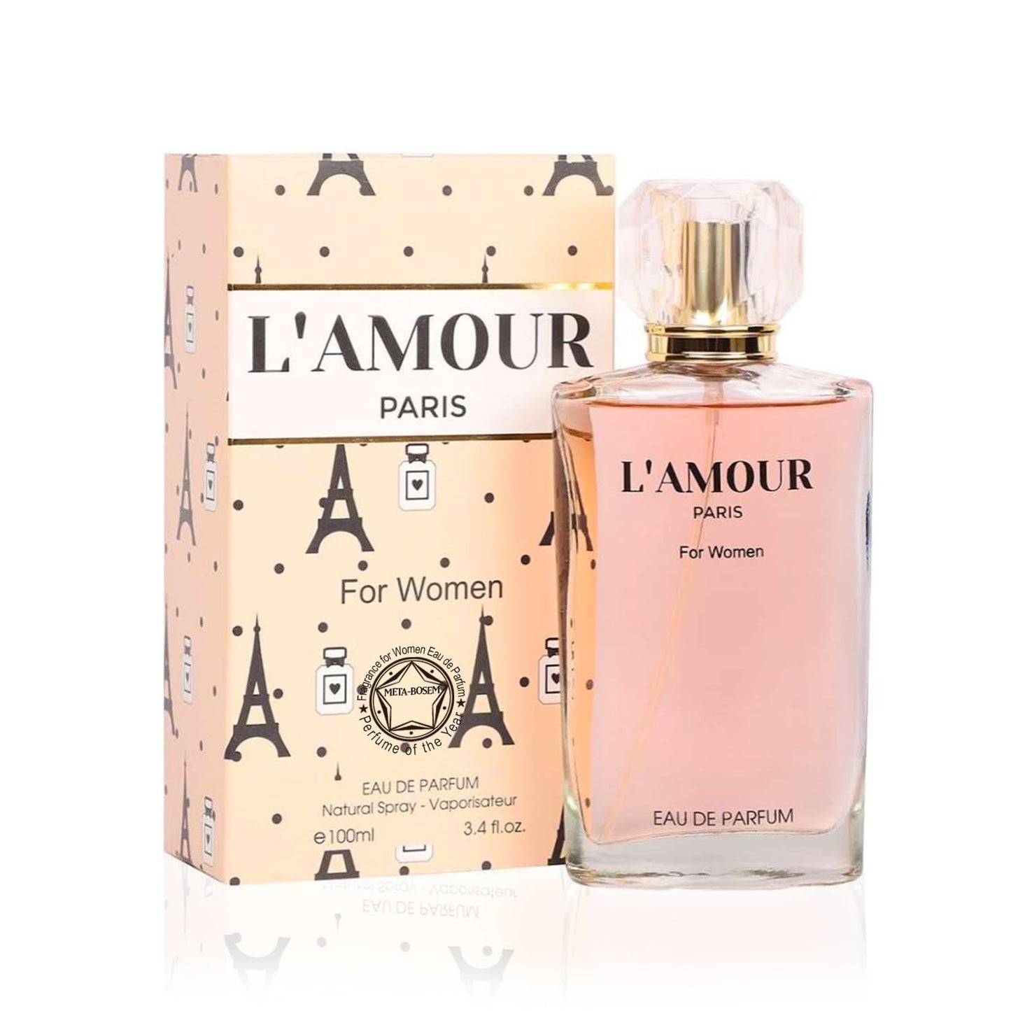 META-BOSEM Rue Parfums Lolita+Skye+Athena+L'Amour Paris Perfume Set Collection for Women - Fragrance for Ladies, Eau de Parfum Spray - Sweet Floral Scent (Pack of 4) Each 3.4 Fl Oz, Total 13.60 Oz