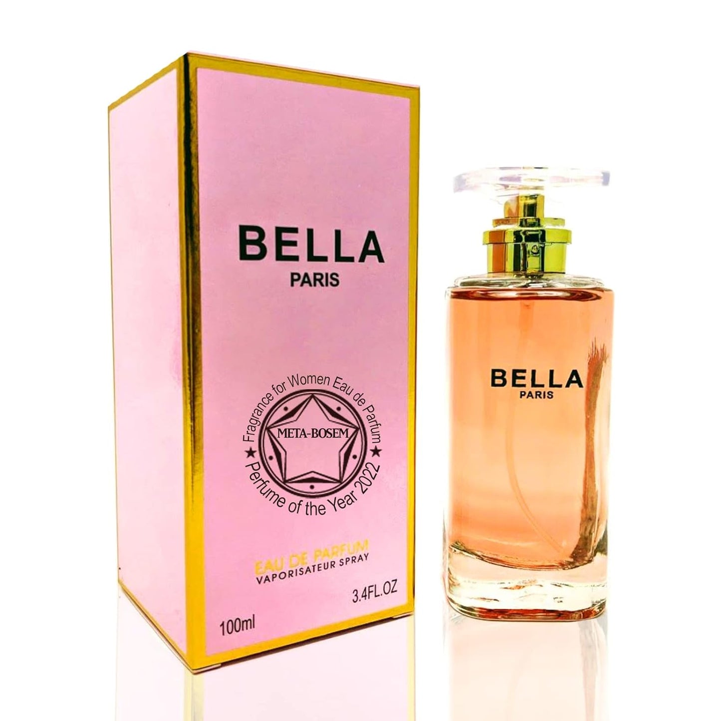 META-BOSEM Madam Paris+Bella Paris Women Perfume Collection, Eau de Parfum Natural Spray - Floral Scent - Classic Vanilla Notes - Holiday Gift Set (Pack of 2) Each 3.4 Fl Oz, Total 6.8 Fl Oz