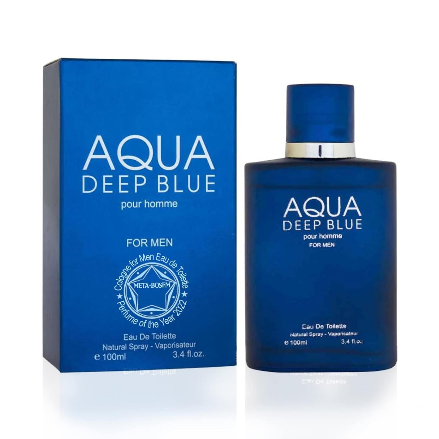 META-BOSEM Aqua Prive+Aqua Deep Blue+Aqua Fresh Men's Cologne Collection, Eau de Toilette Natural Spray - Marine Notes - Holiday Gift Set (Pack of 3) Each 3.4 Fl Oz, Total 10.2 Fl Oz