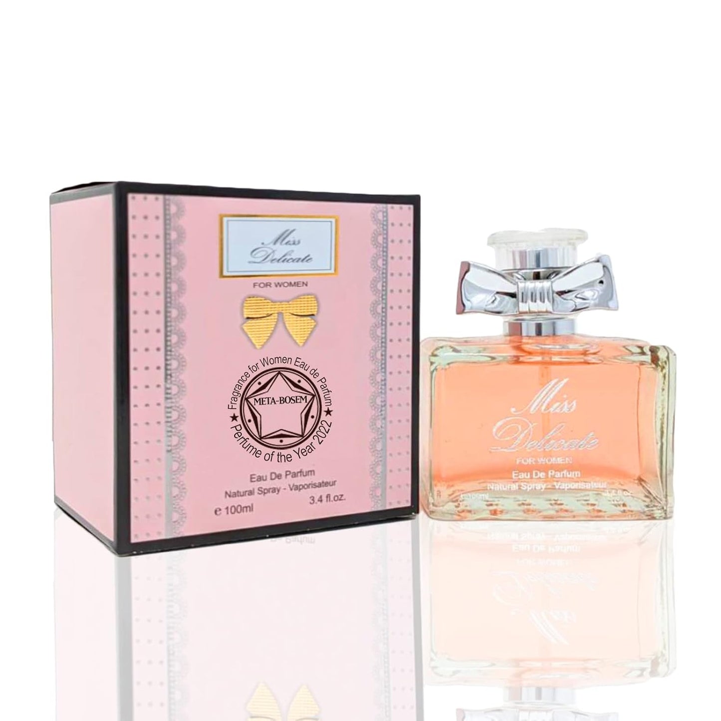 META-BOSEM Cherie&Senorita 4-Pc Perfume Set Collection for Women - Fragrance Bottles for Ladies, Eau de Parfum Spray - Sweet Floral Scent (Pack of 4) Each 3.4 Fl Oz, Total 13.60 Fl Oz