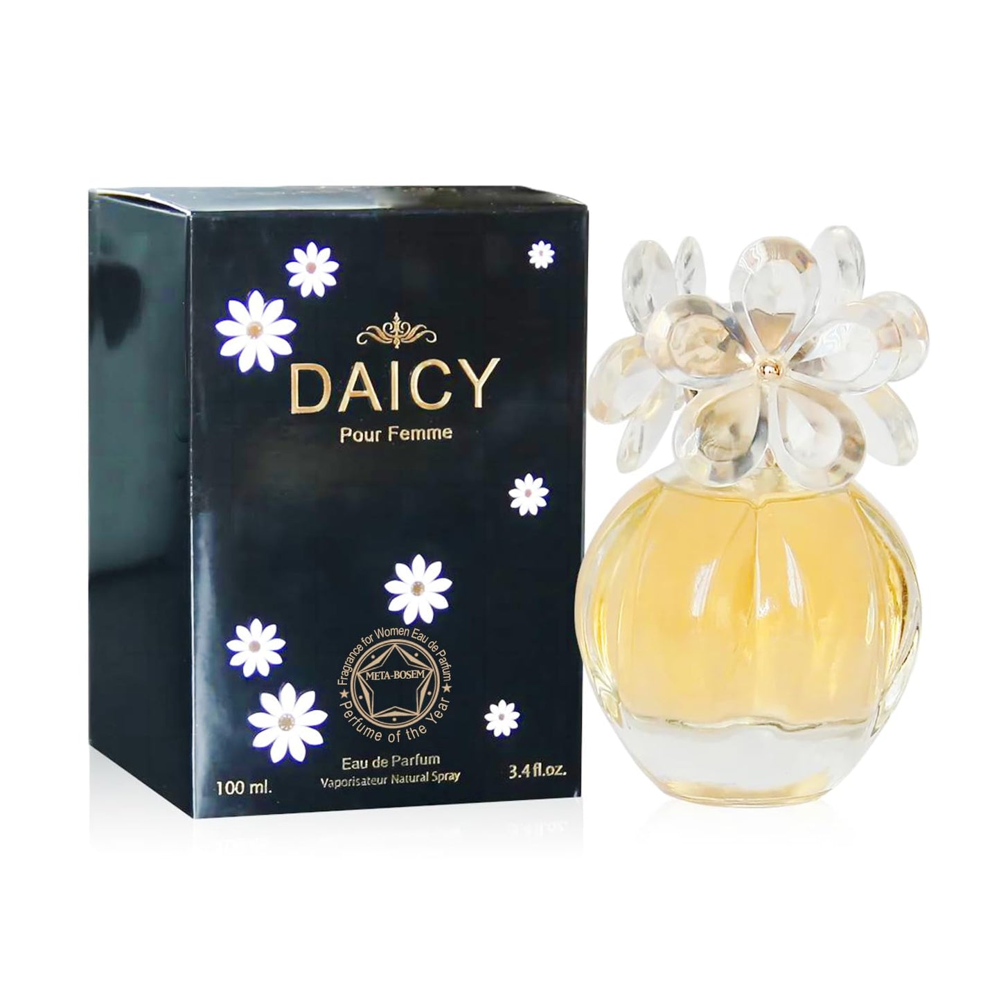 META-BOSEM 2-Pc Perfume Collection Daise Blue+Daise Pour Femme Fragrance for Women, Eau de Parfum Natural Spray - Fruity Floral Scent (Pack of 2) Each 3.4 Fl Oz, Total 6.80 Oz