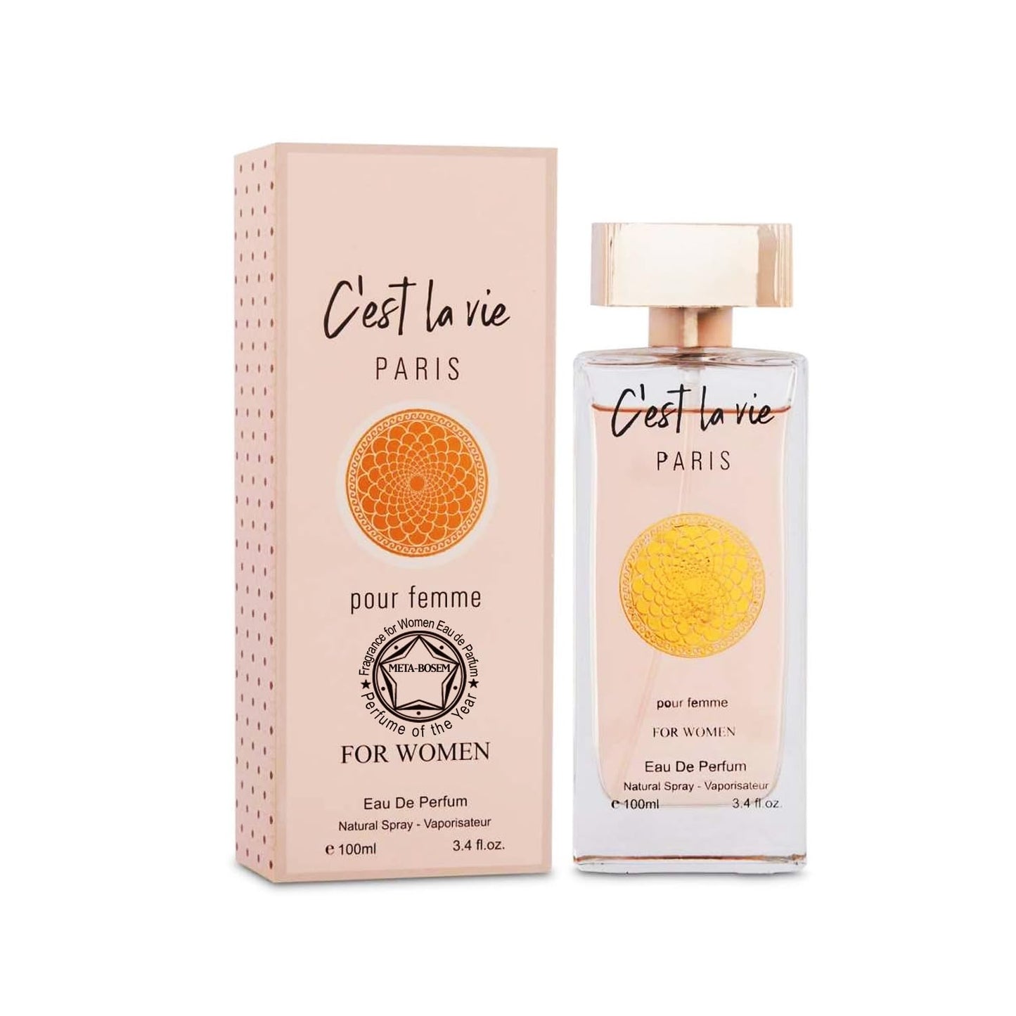 META-BOSEM 4-Pc (Guest for Women+Love in Paris+Lovely Lady+Ensemble Pour Toujours), Fragrance for Women Collection Bottle, Eau de Parfum - Fresh Scent (Pack of 4) Each 3.4 Fl Oz, Total 13.6 Oz