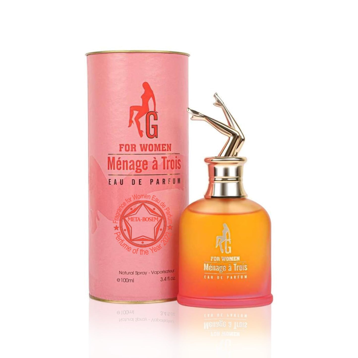 META-BOSEM G for Women Sexy Secret/Le Rouge/Menage a Trois, 3-Pc Perfume Set Collection Fragrance Classic Bottle, Eau de Parfum Natural Spray - Floral Scent (Pack of 3) Each 3.4 Fl Oz, Total 10.20 Oz
