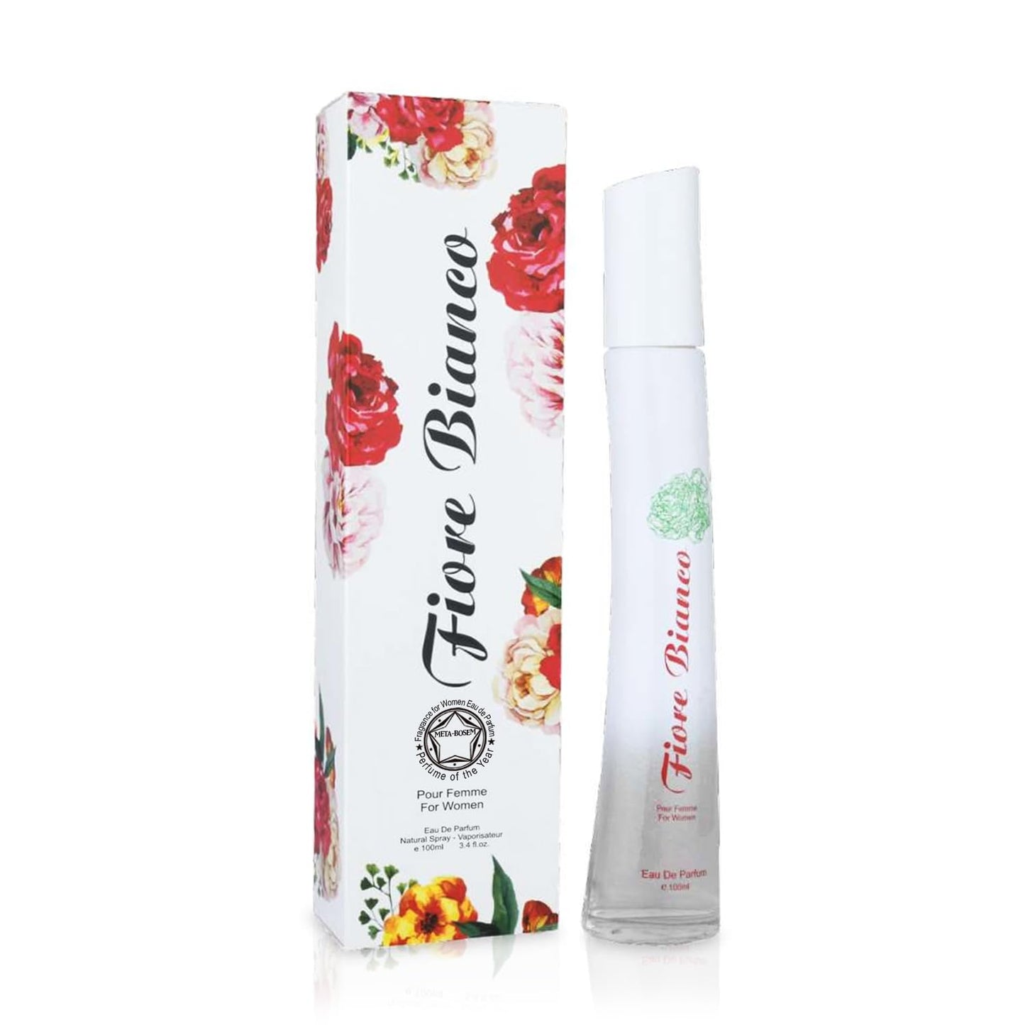 META-BOSEM Flower by Rose+Pink+Noir, 3Pc Perfume Set Collection for Women Fragrance Bottles for Ladies, Eau de Parfum Natural Spray - Feminine Scent (Pack of 3) Each 3.4 Fl Oz, Total 10.20 Fl Oz