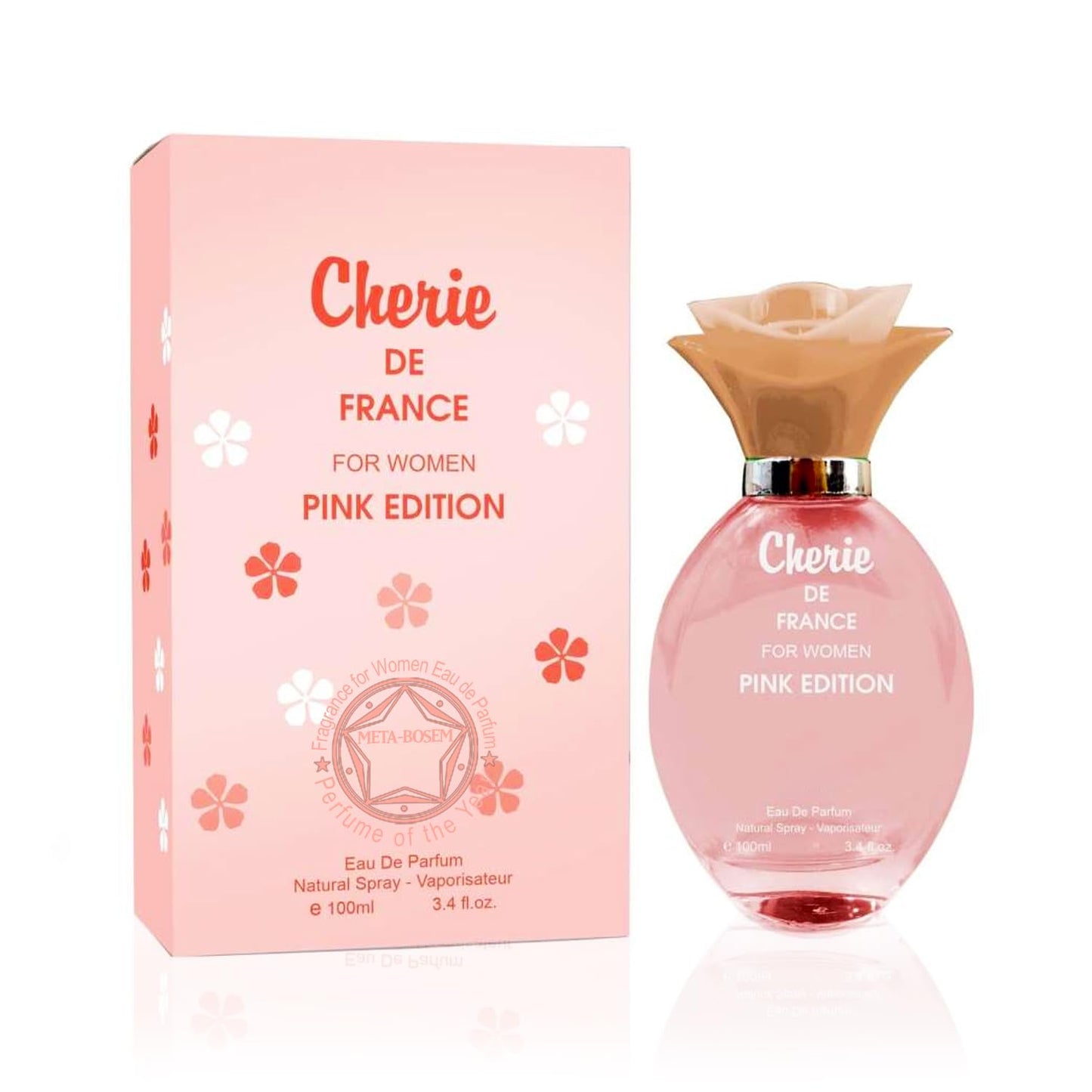 META-BOSEM Cherie&Senorita 4-Pc Perfume Set Collection for Women - Fragrance Bottles for Ladies, Eau de Parfum Spray - Sweet Floral Scent (Pack of 4) Each 3.4 Fl Oz, Total 13.60 Fl Oz