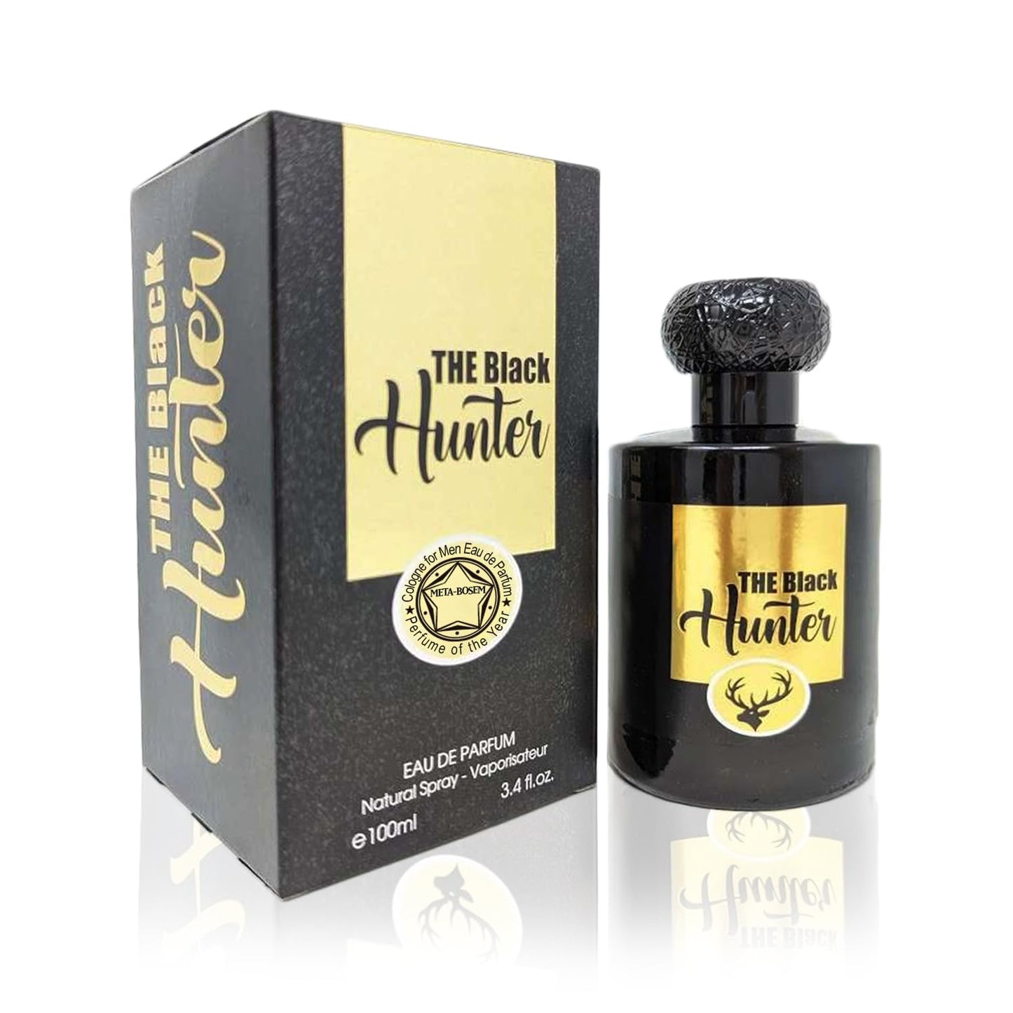 META-BOSEM Ameer Al Oud+The Black Hunter 2Pc Set Men's Cologne Collection, Eau de Parfum Natural Spray - Woody Notes - Holiday Gift (Pack of 2) Each 3.4 Fl Oz, Total 6.8 Fl Oz