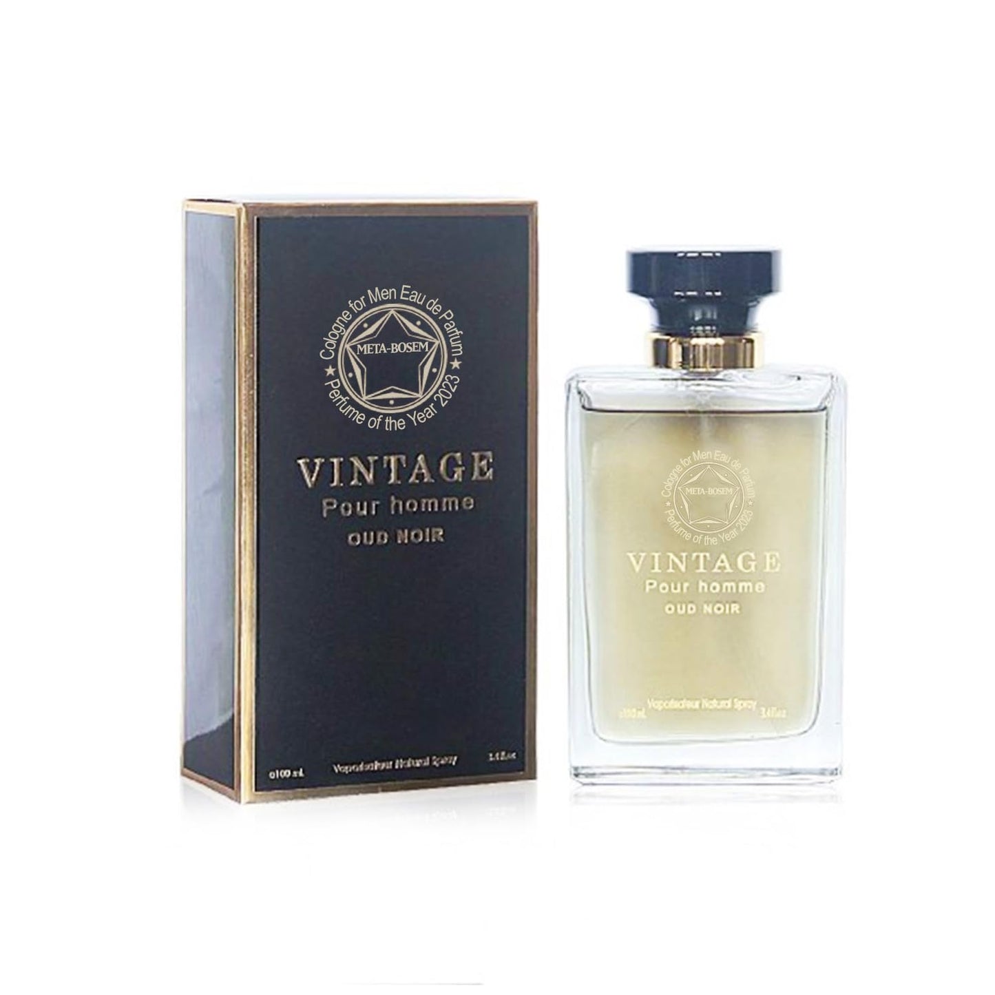 META-BOSEM Vintage Pour Homme Men's Cologne Collection (Blue+Pour Homme+Oud Noir), Eau de Parfum Natural Spray - Woody Fresh Scents - Holiday Gift Set (Pack of 3) Each 3.4 Fl Oz, Total 10.20 Fl Oz