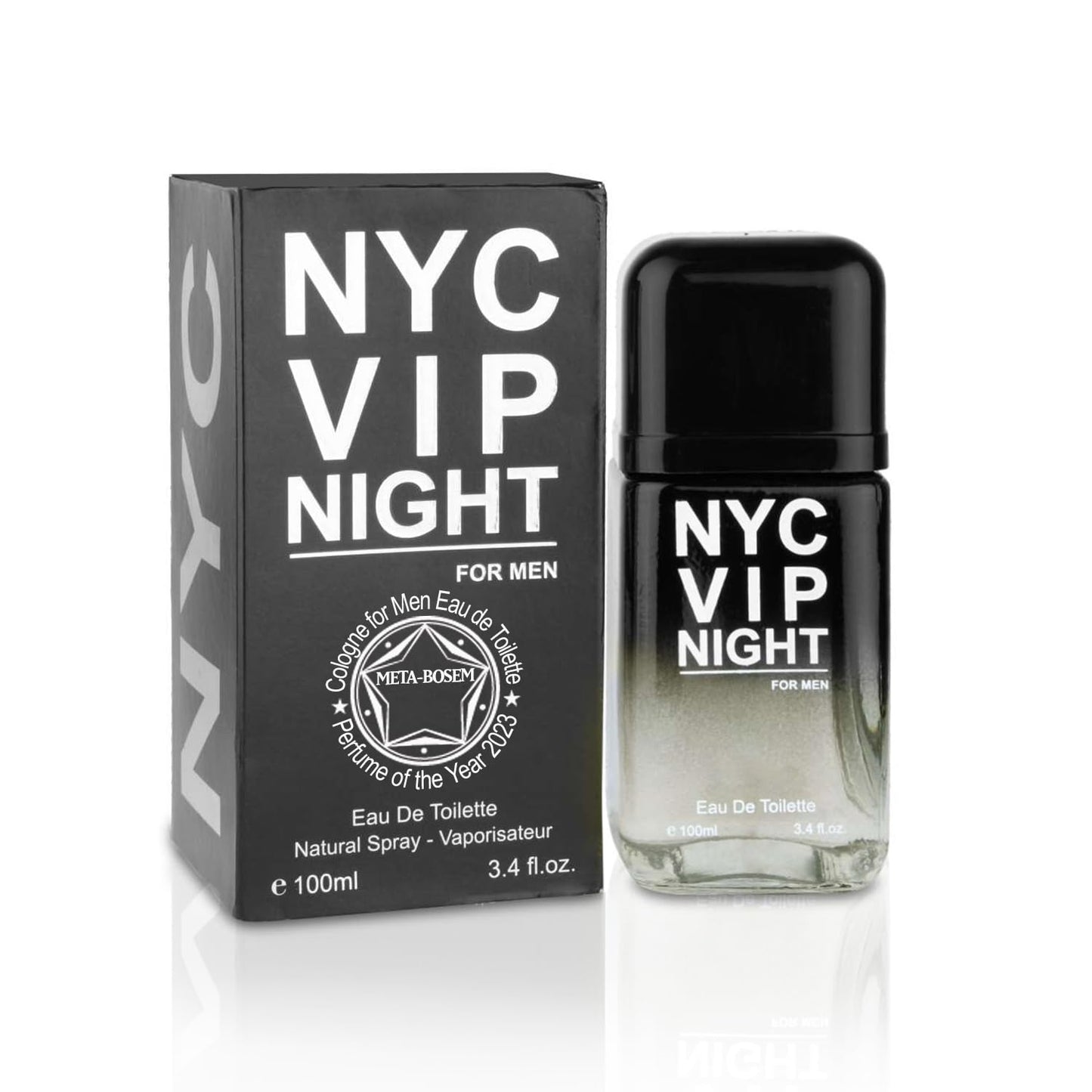 META-BOSEM NYC Men 4Pc Set Cologne for Men Collection Bottles, Eau de Toilette Natural Spray - Woody Notes - Holiday Gift (Pack of 4) Each 3.4 Fl Oz, Total 13.60 Oz
