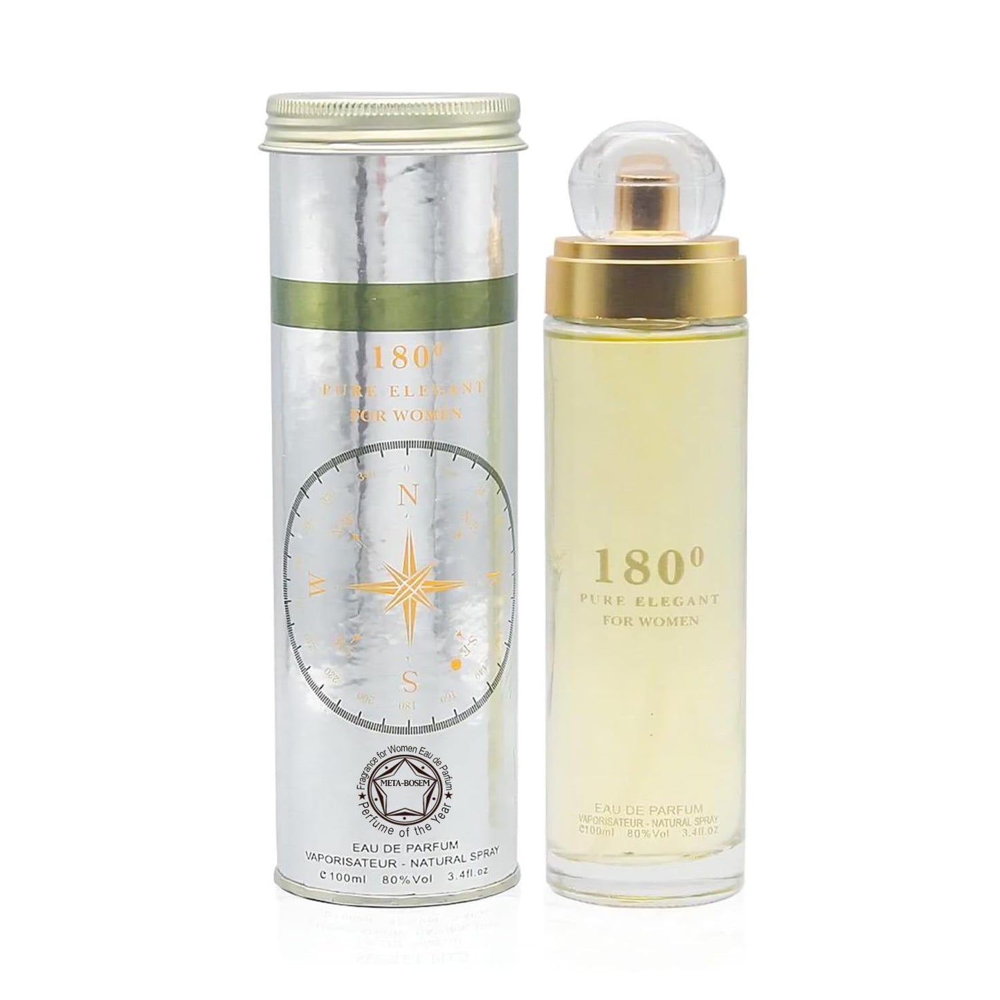 META-BOSEM 4-Pc Perfume Collection Fragrance for Women, Eau de Parfum Natural Spray - Fresh Scents (Pack of 4 - Shimmering Pink+Amanda+180 Pure Scent+Cool Ocean) Each 3.4 Fl Oz, Total 13.60 Oz