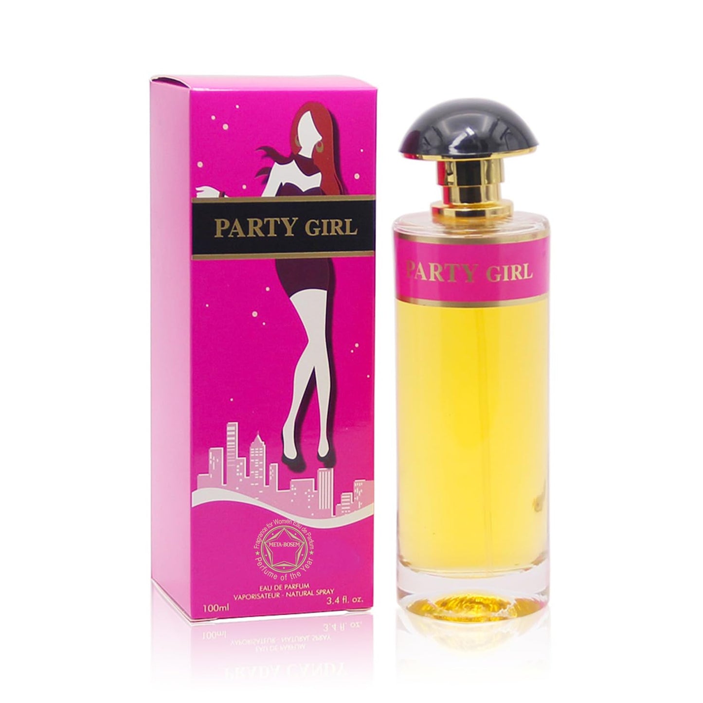 META-BOSEM Fragrance for Women (Pink Me+Pink Me Kiss+Party Girl) 3-Pc Collection Perfume, Eau de Parfum Natural Spray - Fresh Scent (Pack of 3) Each 3.4 Fl Oz, Total 10.20 Oz