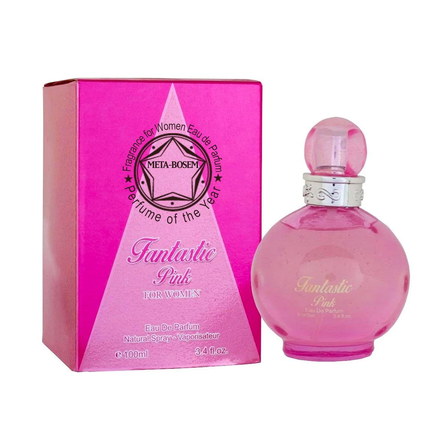 META-BOSEM 4-Pc (Fantastic+Fantastic Pink+Twinning+Twinning Intense), Fragrance for Women Collection Bottle, Eau de Parfum Natural Spray - Fresh Scent (Pack of 4) Each 3.4 Fl Oz, Total 13.6 Oz