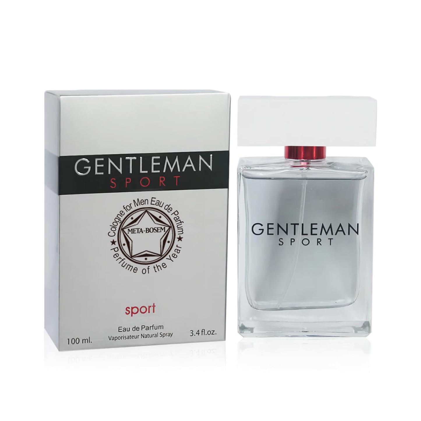 META-BOSEM 4Pc Set Cologne for Men (Gentleman Sport+Sportmen the Uno+Power+Bad Guy) Collection Fragrance, Eau de Parfum Spray - Masculine Scent (Pack of 4) Each 3.4 Fl Oz, Total 13.60 Oz