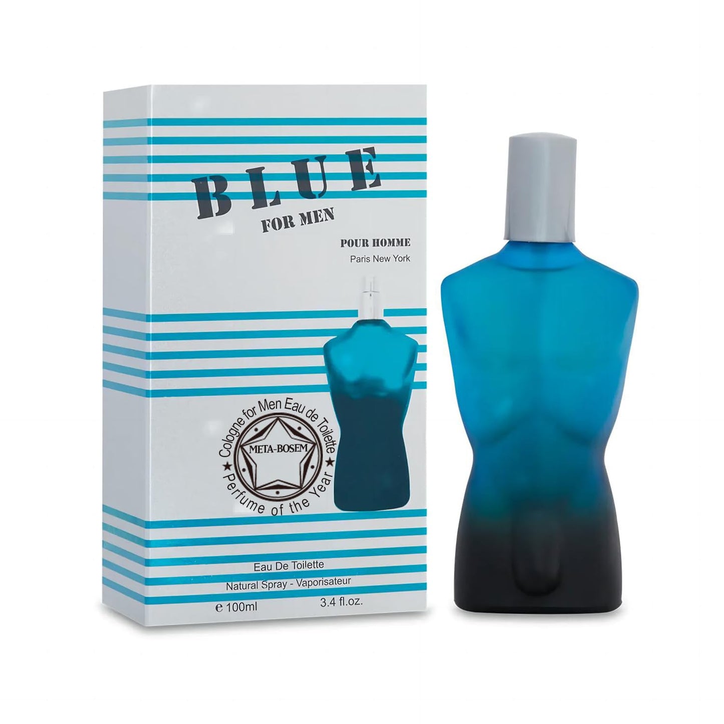 META-BOSEM 3-Pc Set Cologne Collection (Bleu for Men+Royal Edition+Prive), Eau de Toilette Natural Spray - Masculine Scent (Pack of 3) Each 3.4 Fl Oz, Total 10.2 Fl Oz