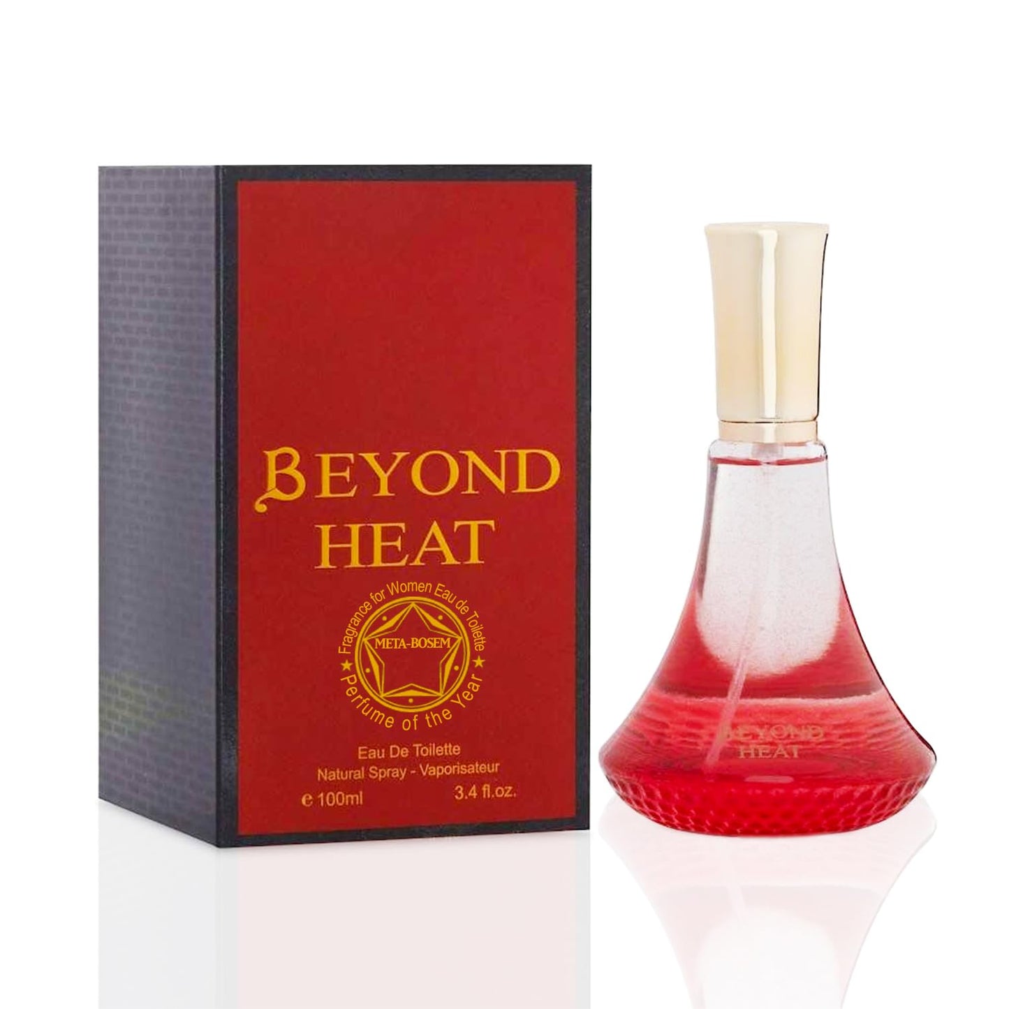 META-BOSEM Beyond Heat Crush+Beyond Heat Rouge, 2Pc Perfume Collection Fragrance for Women, Eau de Parfum Natural Spray - Floral Scents (Pack of 2) Each 3.4 Fl Oz, Total 6.80 Oz