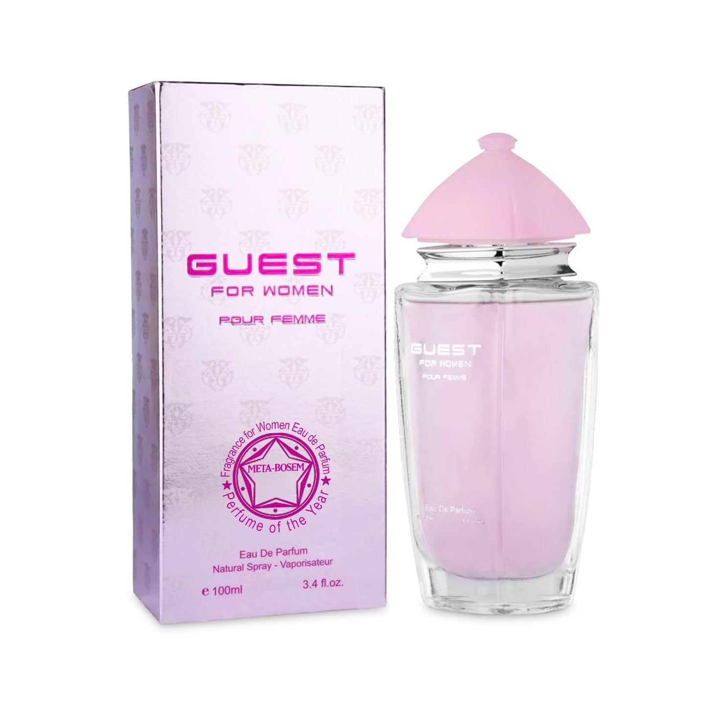 META-BOSEM 4-Pc (Guest for Women+Love in Paris+Lovely Lady+Ensemble Pour Toujours), Fragrance for Women Collection Bottle, Eau de Parfum - Fresh Scent (Pack of 4) Each 3.4 Fl Oz, Total 13.6 Oz