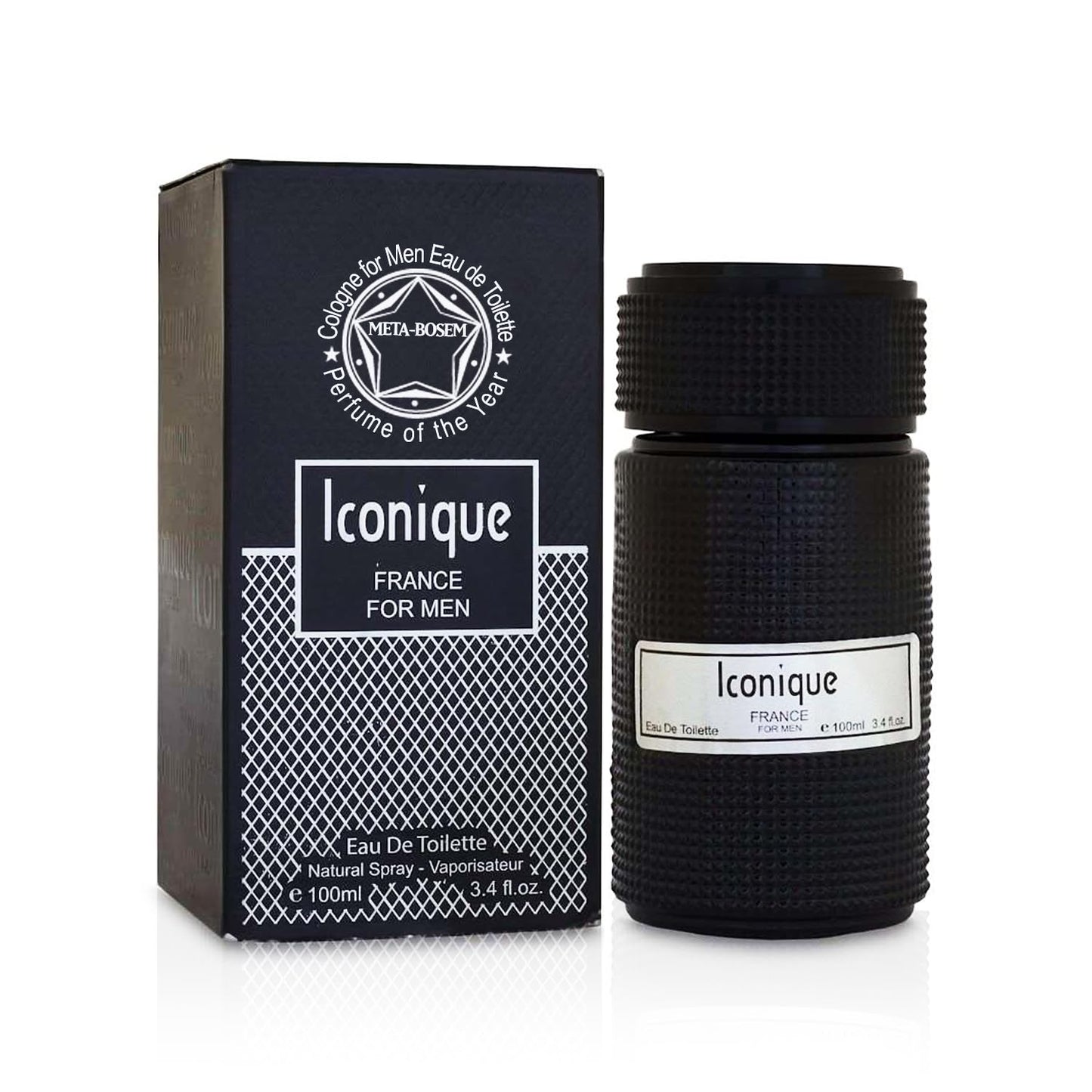 META-BOSEM Only Fearless+Iconique+King Oud+Dona Gentlemen 4Pc Set Men's Cologne Blue bottle Collection, Eau de Toilette Spray - Fresh Masculine Scent - Holiday Gift (Pack of 4) Each 3.4 Fl Oz, Total 1