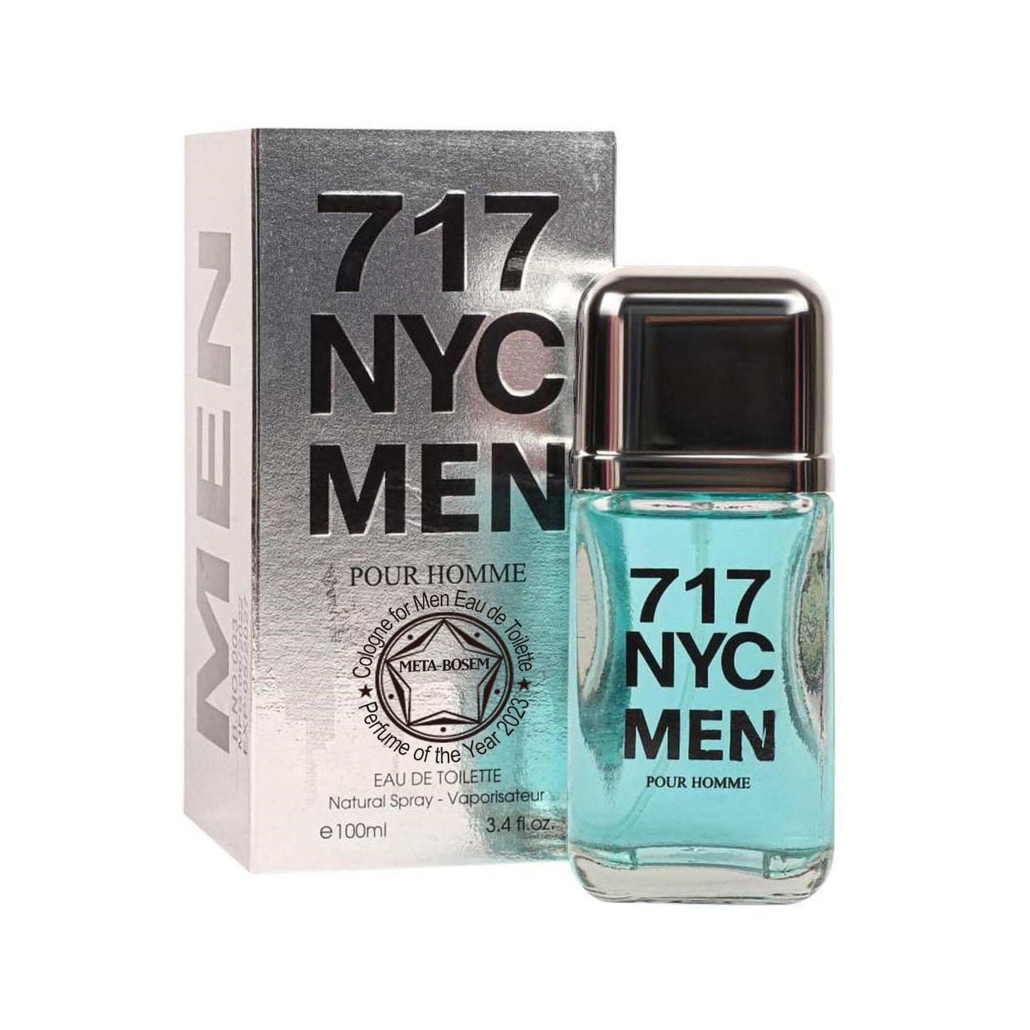 META-BOSEM 717 Men NYC+717 Men Aqua+717 VIP 4-Pc Set Men's Cologne Collection, Eau de Toilette&Parfum Natural Spray - Masculine Scent - Holiday Gift (Pack of 4) Each 3.4 Fl Oz, Total 13.60 Fl Oz