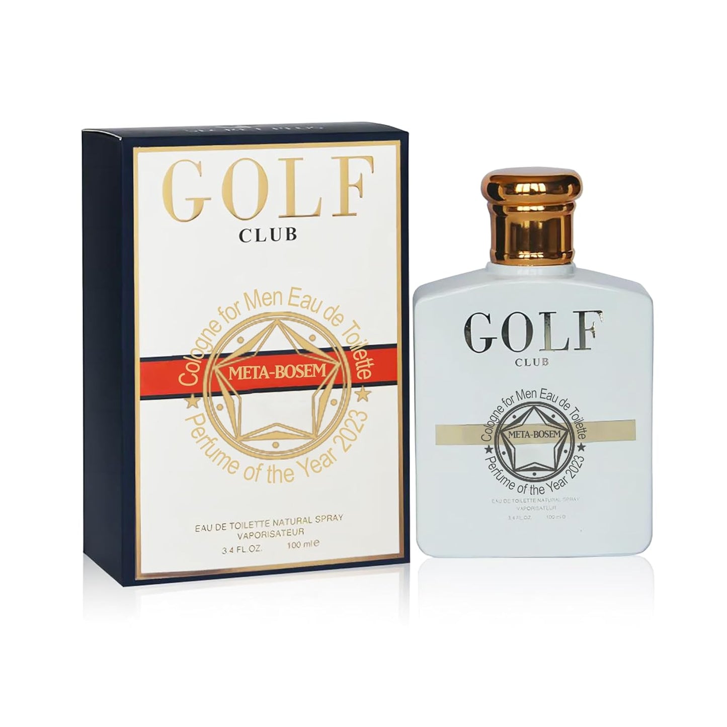 META-BOSEM Golf Red+Black+Blue+White 8-Pc Set Men's Cologne Collection, Eau de Toilette Natural Spray - Masculine Scent - Holiday Gift (Pack of 8) Each 3.4 Fl Oz, Total 27.20 Fl Oz