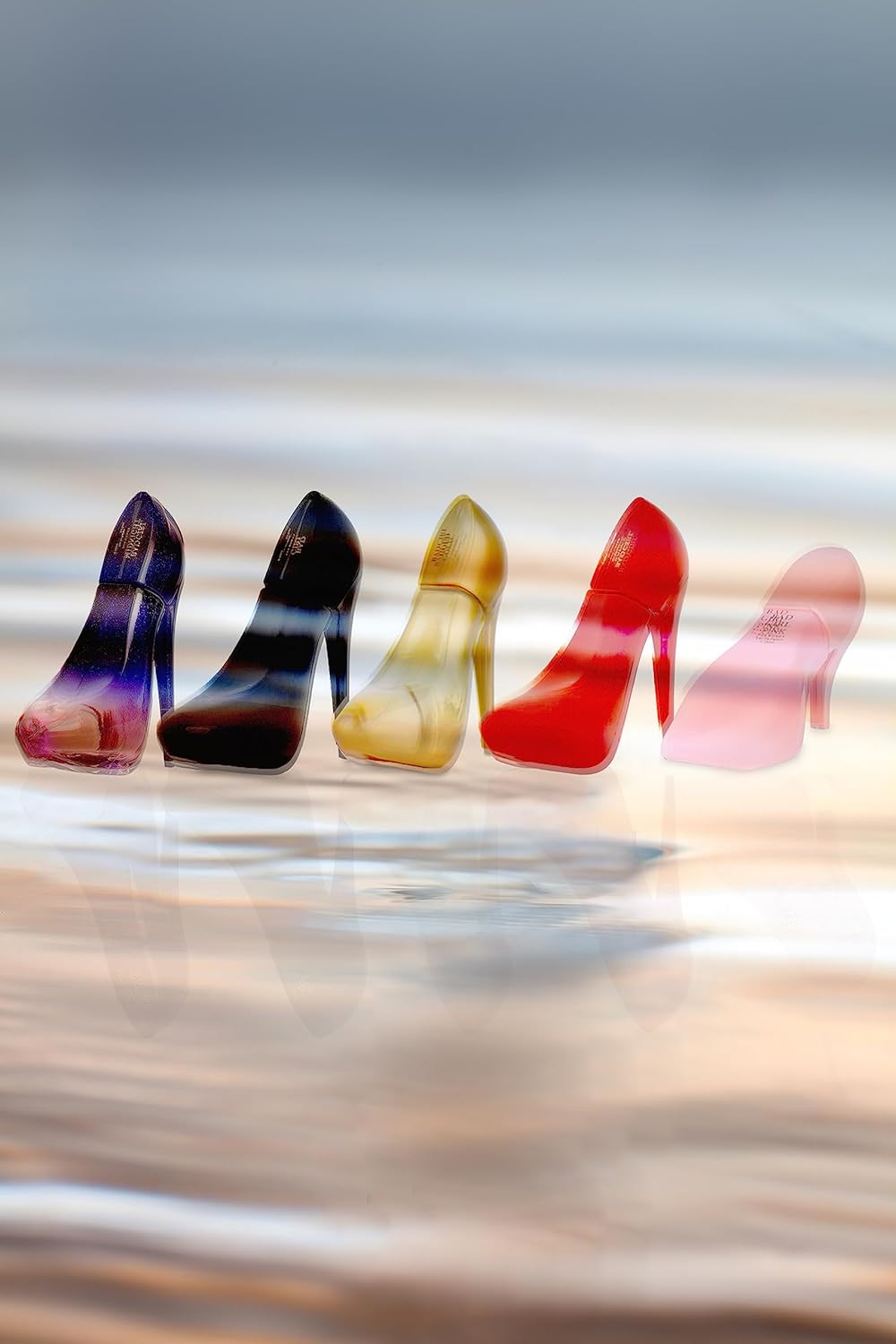 META-BOSEM 5-Pc Set Perfume Collection for Women Girl's Shoe Shaped Fancy Bottle Fragrance, Eau de Parfum Natural Spray - Fresh Feminine Scent (Pack of 5) Each 3.4 Fl Oz, Total 17.0 Fl Oz