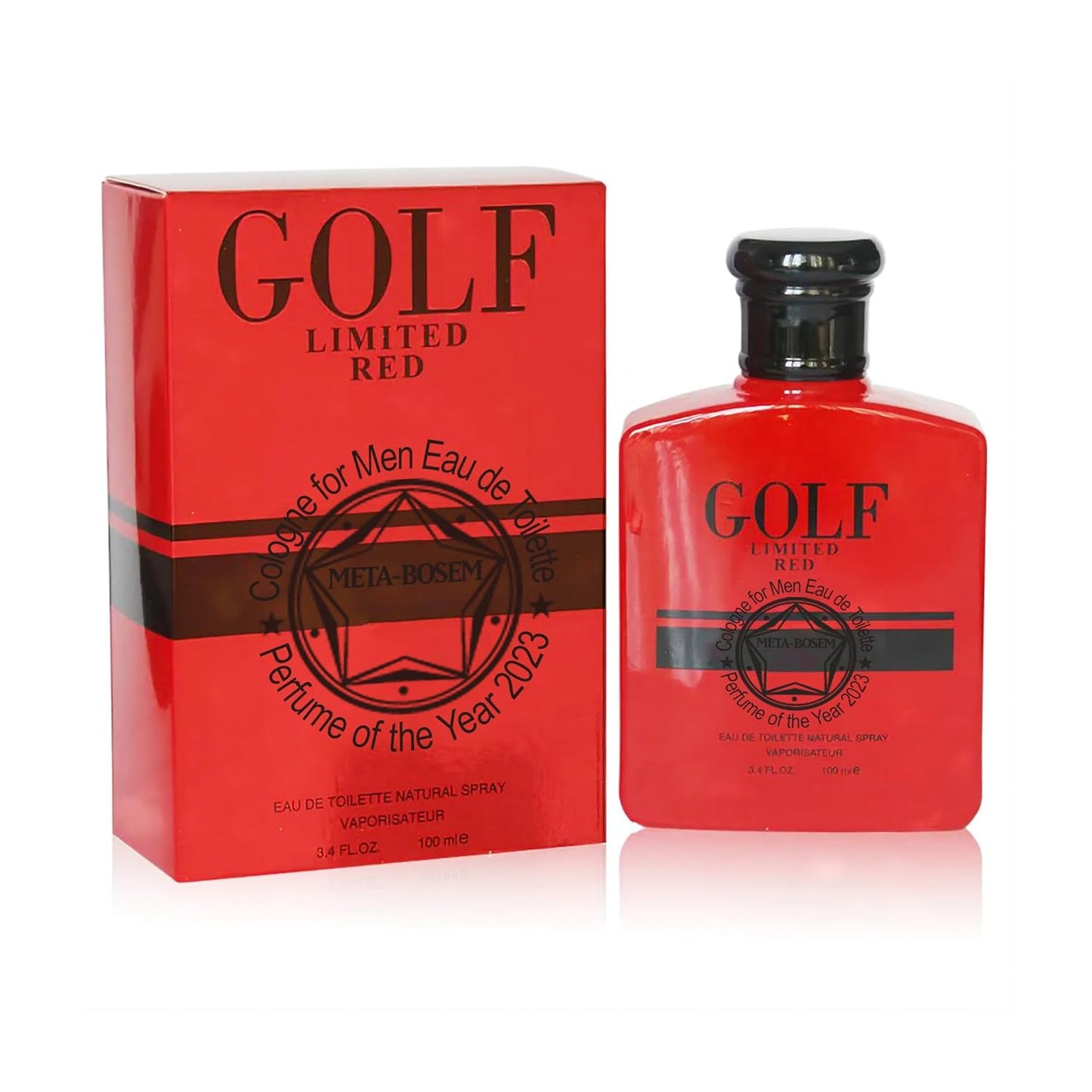 META-BOSEM Golf Red+Black+Blue+White 8-Pc Set Men's Cologne Collection, Eau de Toilette Natural Spray - Masculine Scent - Holiday Gift (Pack of 8) Each 3.4 Fl Oz, Total 27.20 Fl Oz