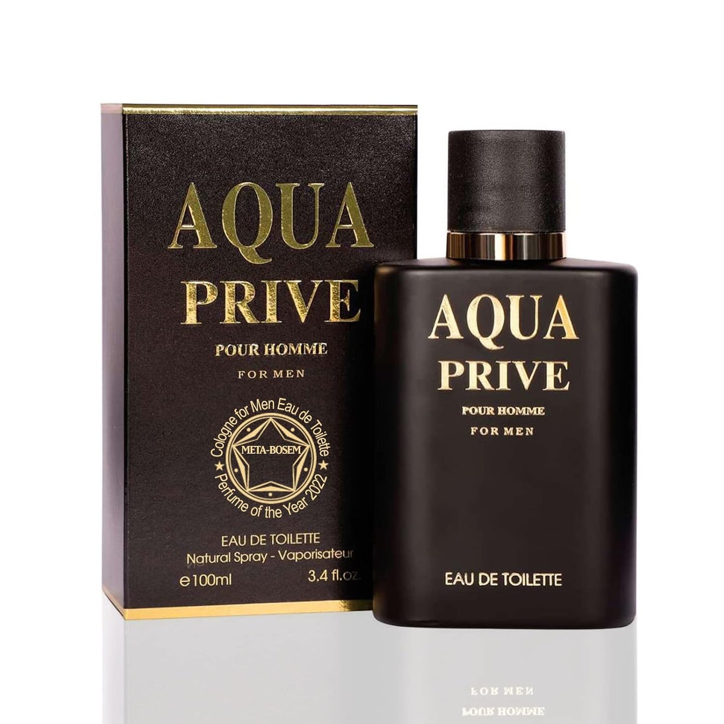META-BOSEM Aqua Prive+Aqua Deep Blue+Aqua Fresh Men's Cologne Collection, Eau de Toilette Natural Spray - Marine Notes - Holiday Gift Set (Pack of 3) Each 3.4 Fl Oz, Total 10.2 Fl Oz